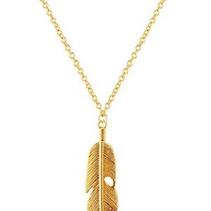NWT! Cute 18k Feather Chain